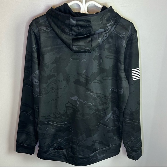 Under Armour Grey and Black Camo Liars Korner Hoodie Hooded Sweatshirt Size M - Picture 3 of 8